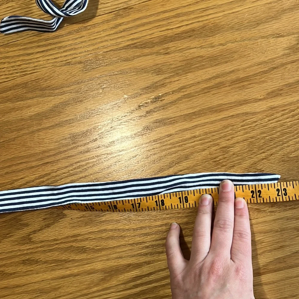 SUPER CUTE Unionbay Blue & White wedge heels tie around ankle Size 7.5 - Picture 4 of 14